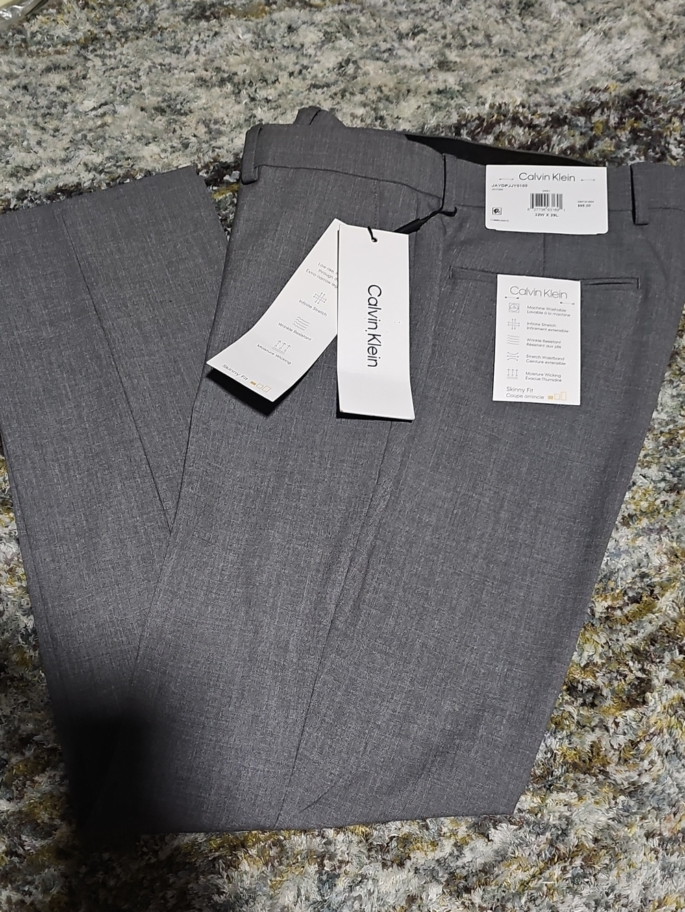 Calvin Klein Men's Dress Pants Grey